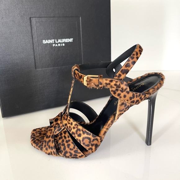 NEW AUTHENTIC SAINT LAURENT TRIBUTE SANDALS - Picture 10 of 16